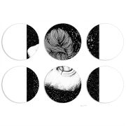 Магнитные фотопазлы круги d55 набор 6 штук Hugging Stars