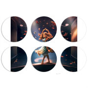 Магнитные фотопазлы круги d55 набор 6 штук 