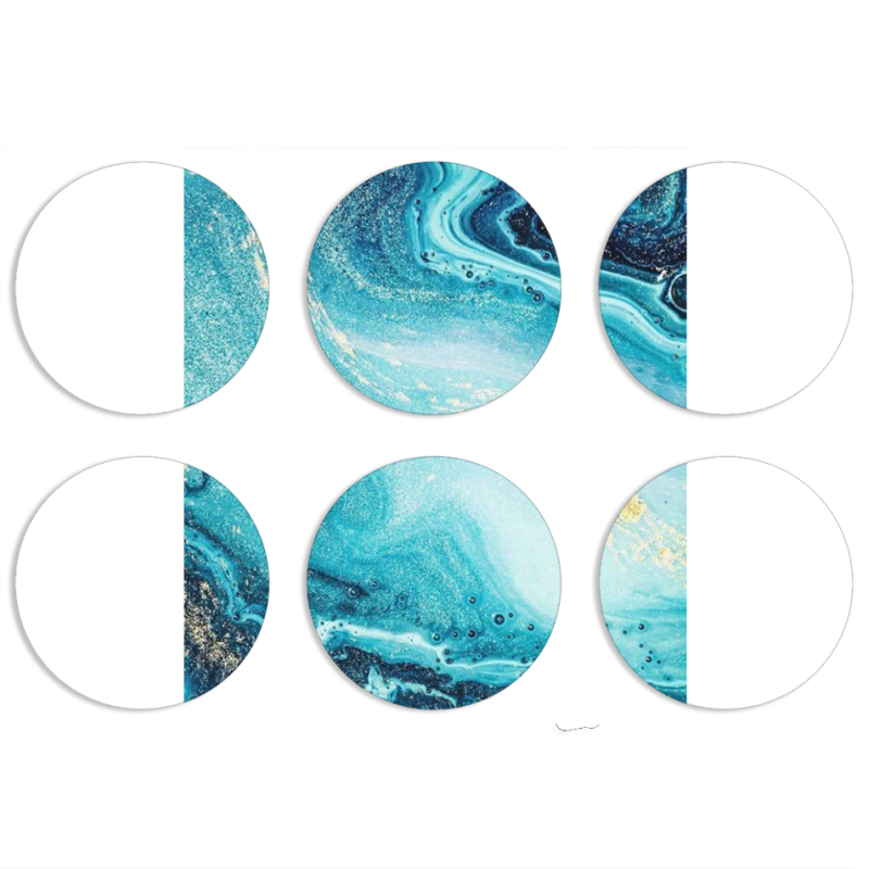 Магнитные фотопазлы круги d55 набор 6 штук 