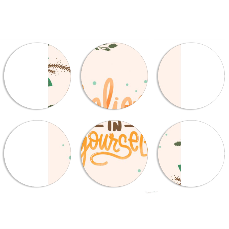 Магнитные фотопазлы круги d55 набор 6 штук 