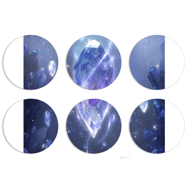 Магнитные фотопазлы круги d55 набор 6 штук 