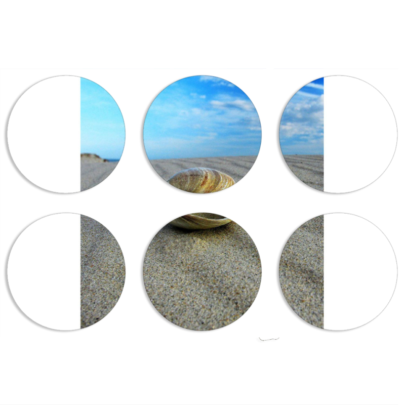 Магнитные фотопазлы круги d55 набор 6 штук 