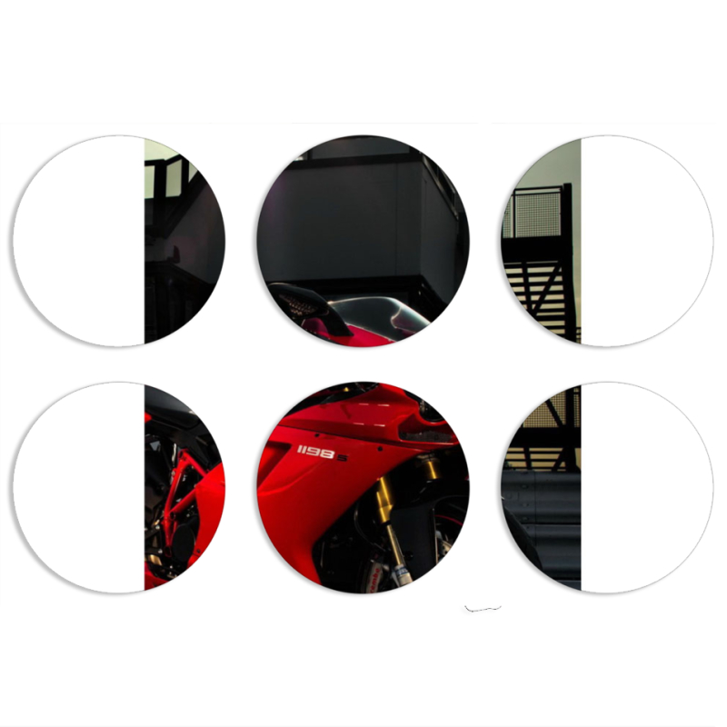 Магнитные фотопазлы круги d55 набор 6 штук 