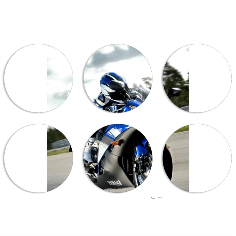 Магнитные фотопазлы круги d55 набор 6 штук 