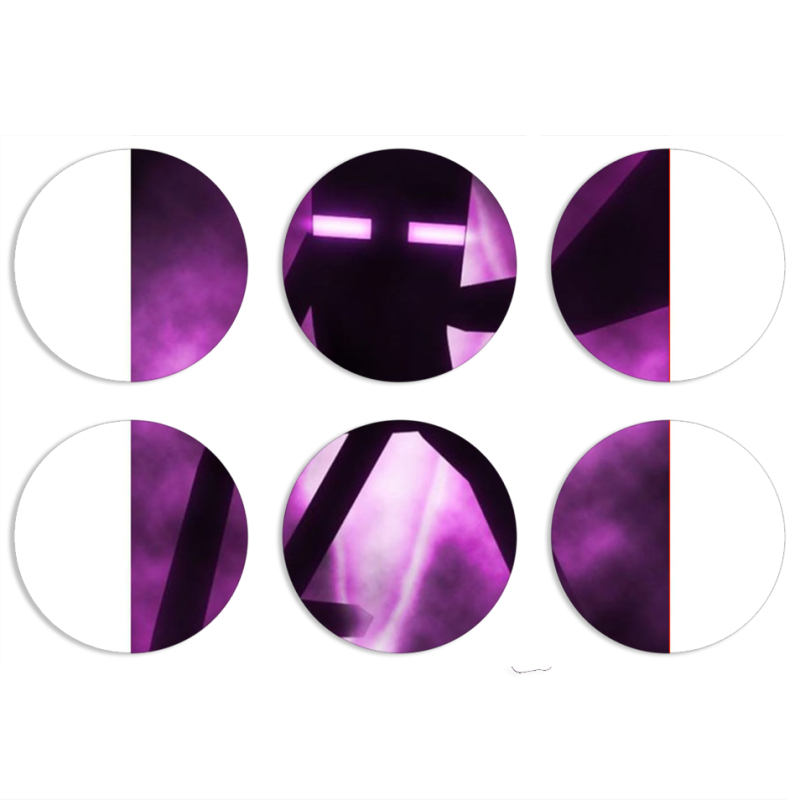 Магнитные фотопазлы круги d55 набор 6 штук 