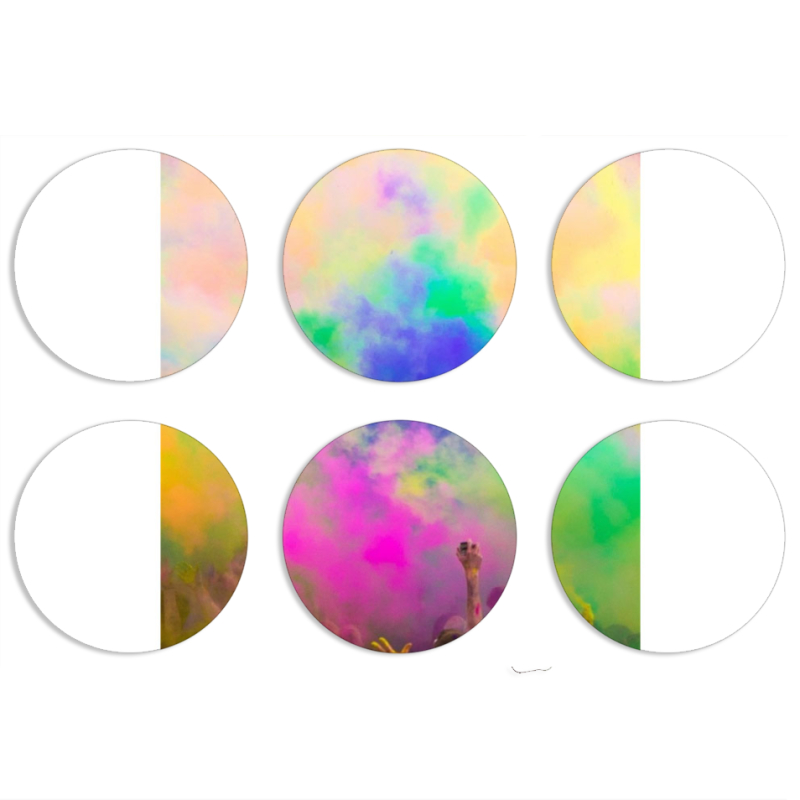 Магнитные фотопазлы круги d55 набор 6 штук 
