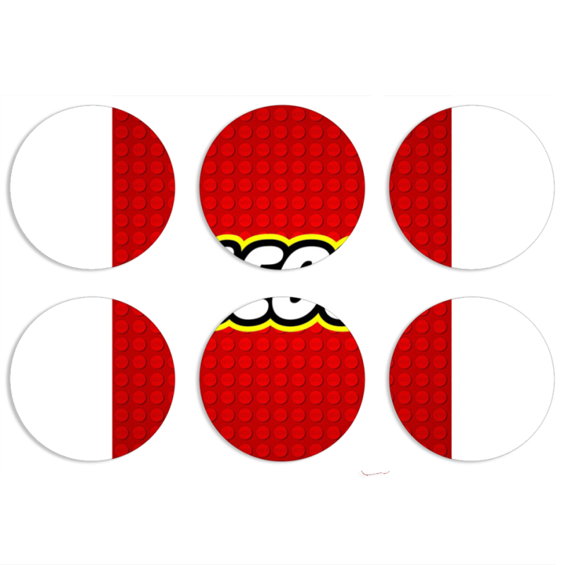 Магнитные фотопазлы круги d55 набор 6 штук 