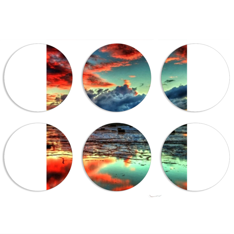 Магнитные фотопазлы круги d55 набор 6 штук 