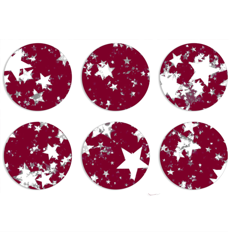 Магнитные фотопазлы круги d55 набор 6 штук 