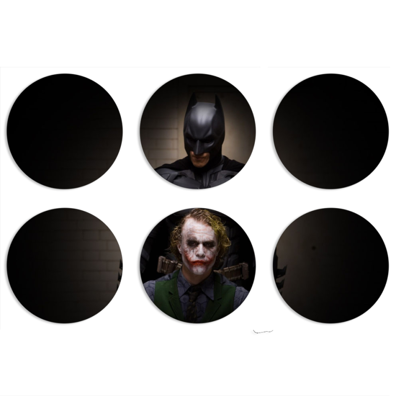 Магнитные фотопазлы круги d55 набор 6 штук 