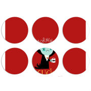 Магнитные фотопазлы круги d55 набор 6 штук 