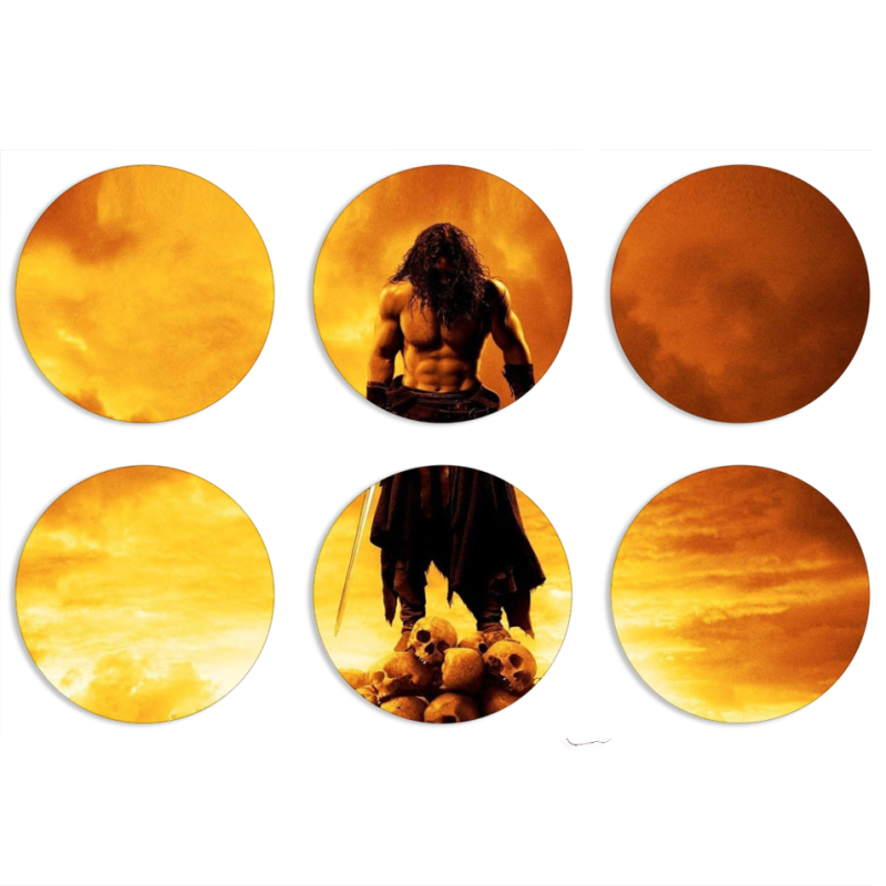 Магнитные фотопазлы круги d55 набор 6 штук 