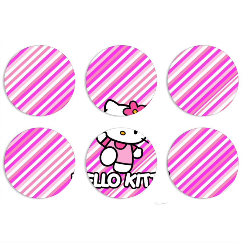 Магнитные фотопазлы круги d55 набор 6 штук 