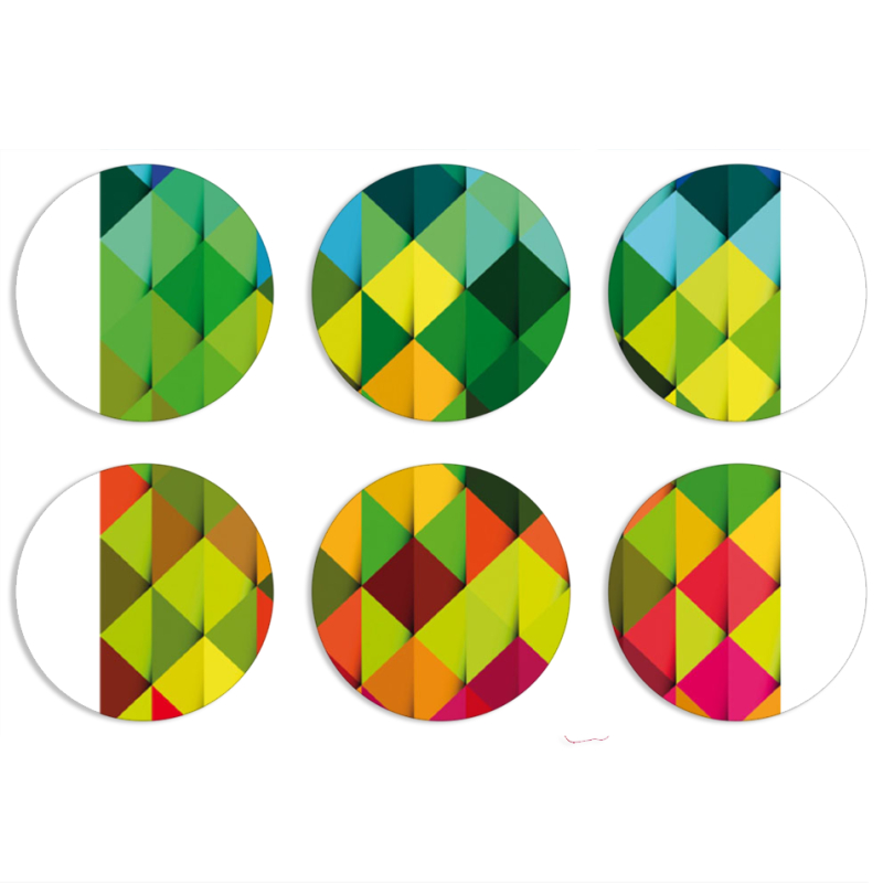 Магнитные фотопазлы круги d55 набор 6 штук 