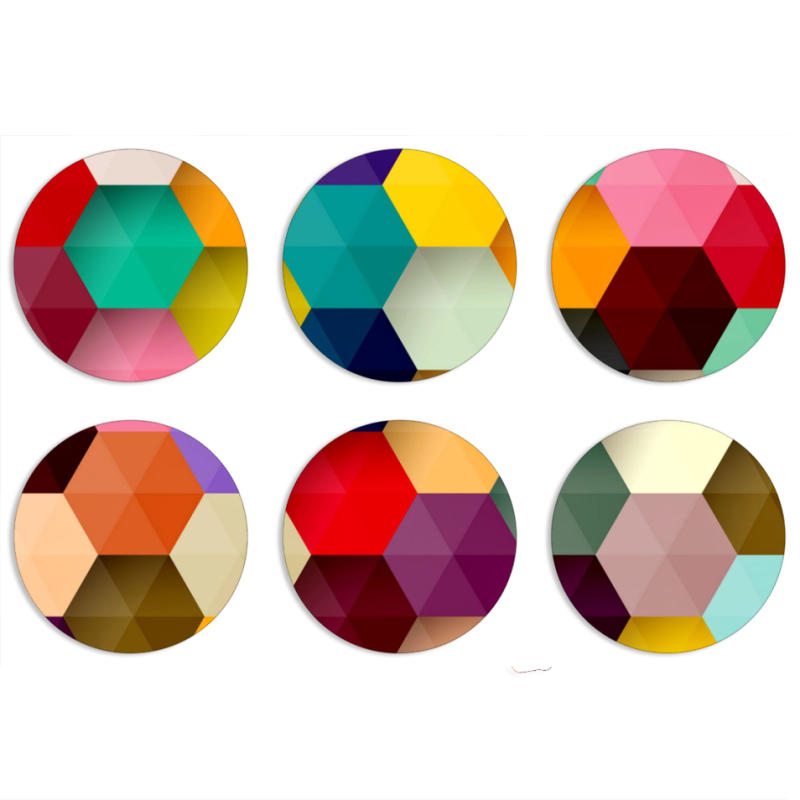 Магнитные фотопазлы круги d55 набор 6 штук 