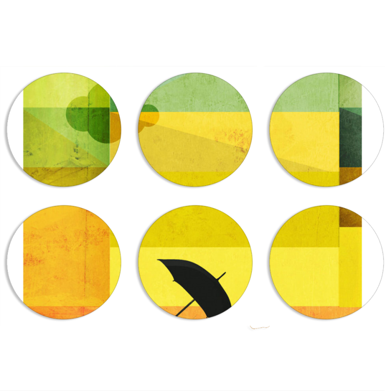 Магнитные фотопазлы круги d55 набор 6 штук 