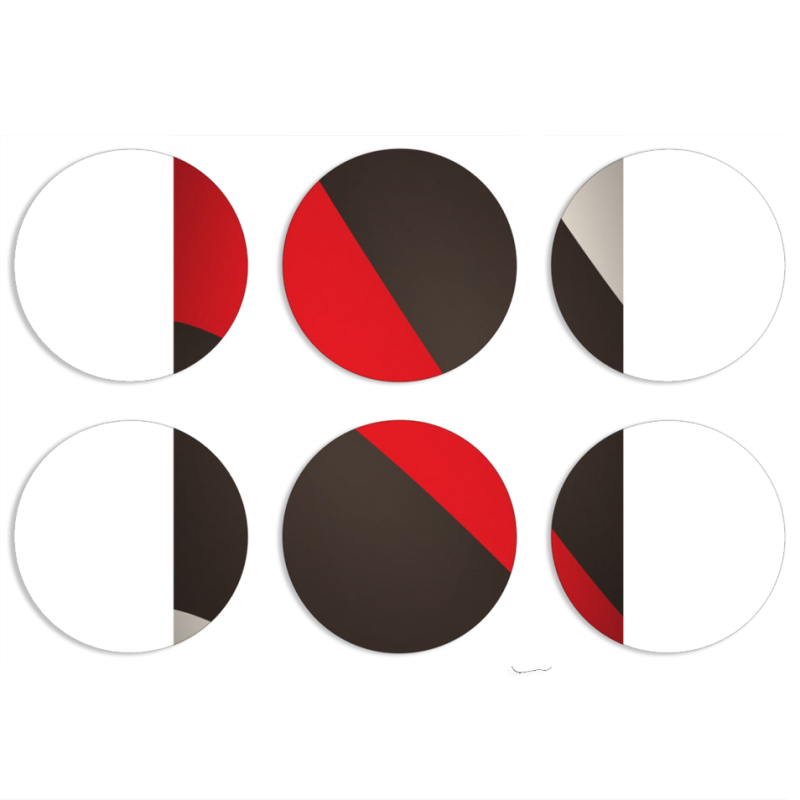 Магнитные фотопазлы круги d55 набор 6 штук 