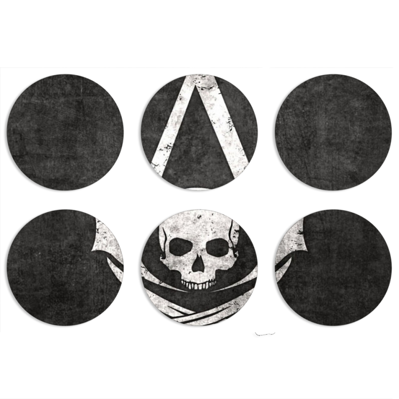 Магнитные фотопазлы круги d55 набор 6 штук 