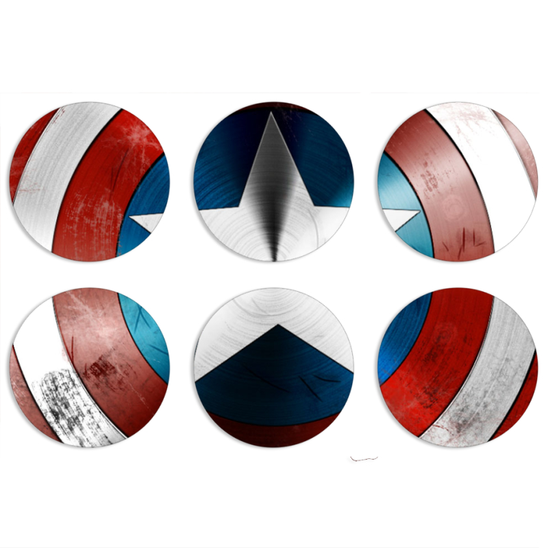 Магнитные фотопазлы круги d55 набор 6 штук 