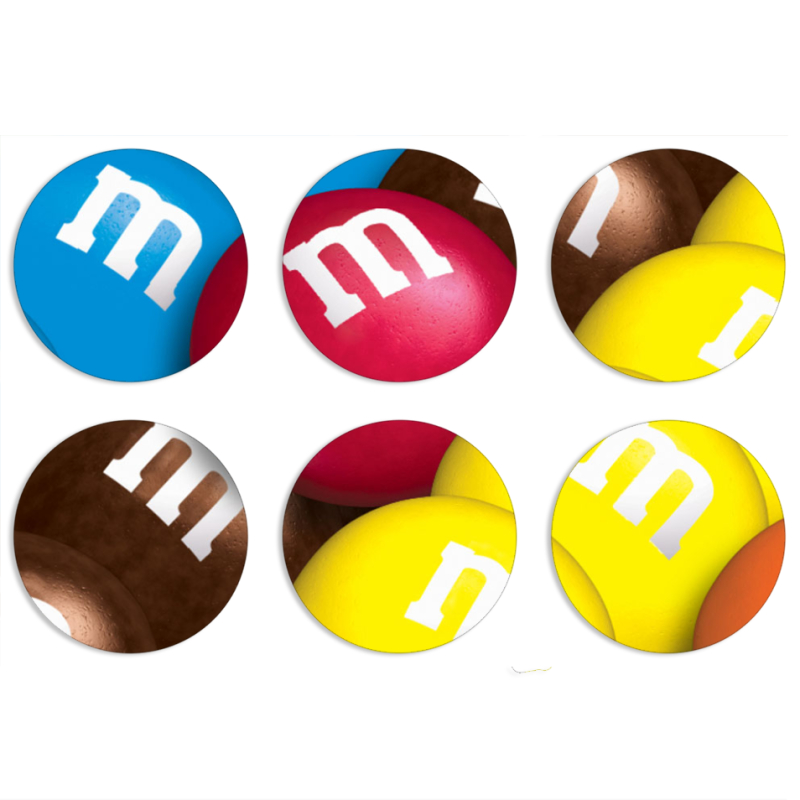 Магнитные фотопазлы круги d55 набор 6 штук 