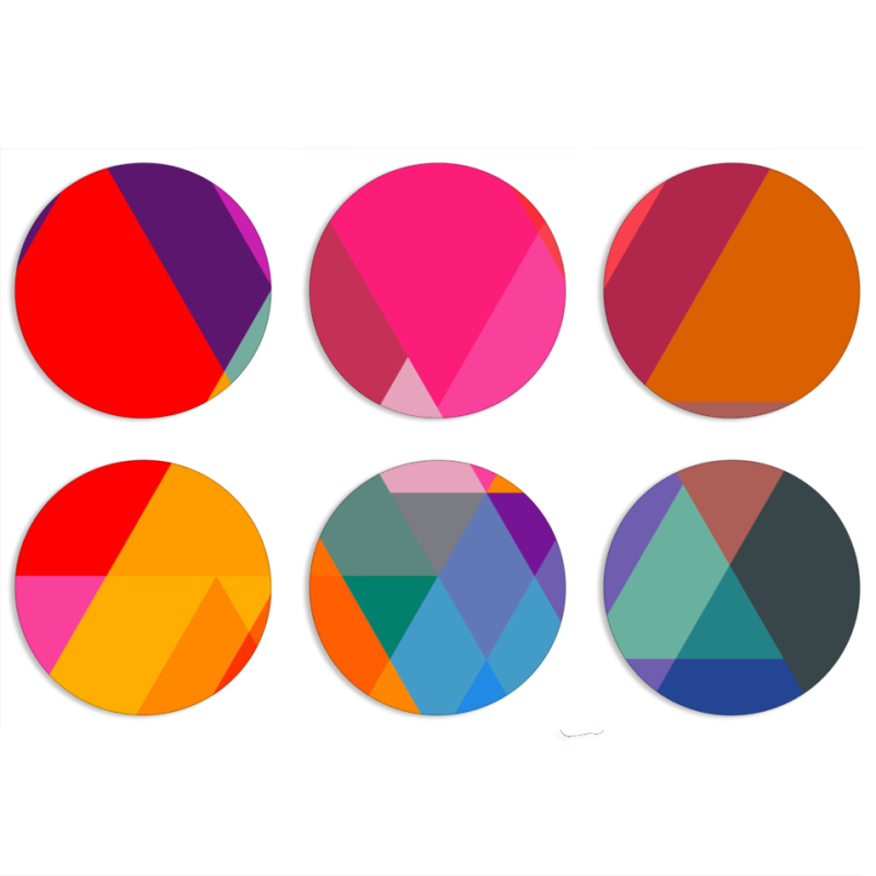 Магнитные фотопазлы круги d55 набор 6 штук 