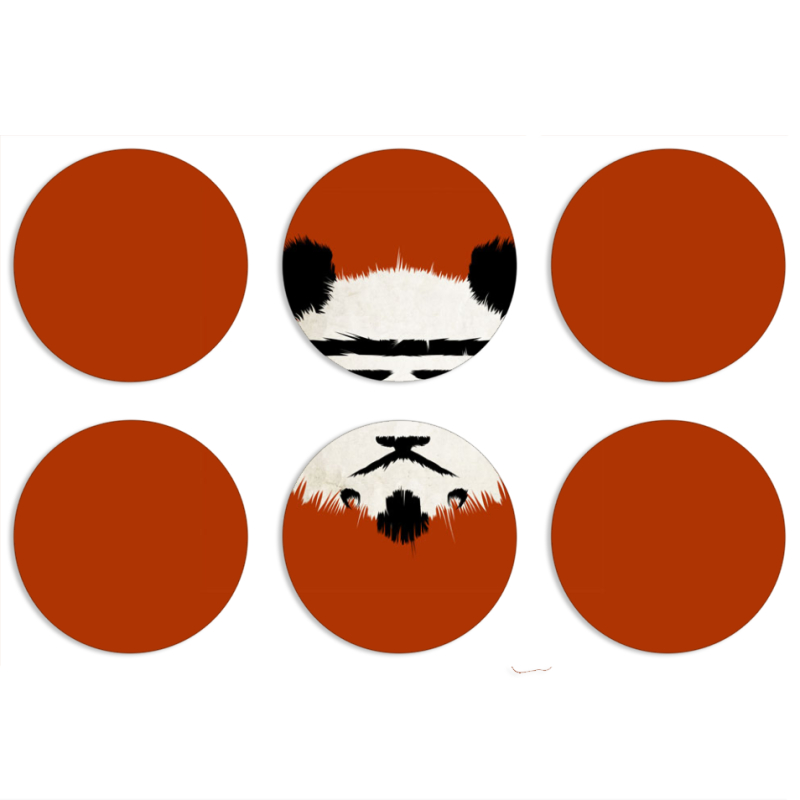 Магнитные фотопазлы круги d55 набор 6 штук 