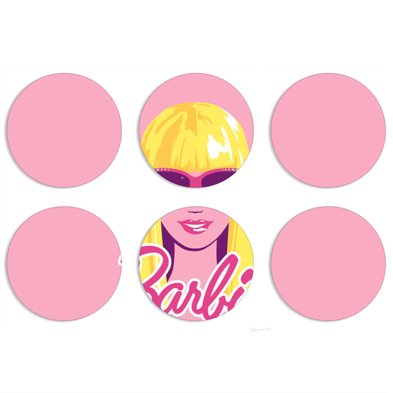 Магнитные фотопазлы круги d55 набор 6 штук 