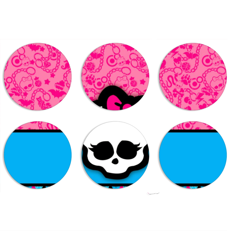 Магнитные фотопазлы круги d55 набор 6 штук 