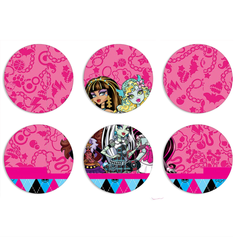 Магнитные фотопазлы круги d55 набор 6 штук 