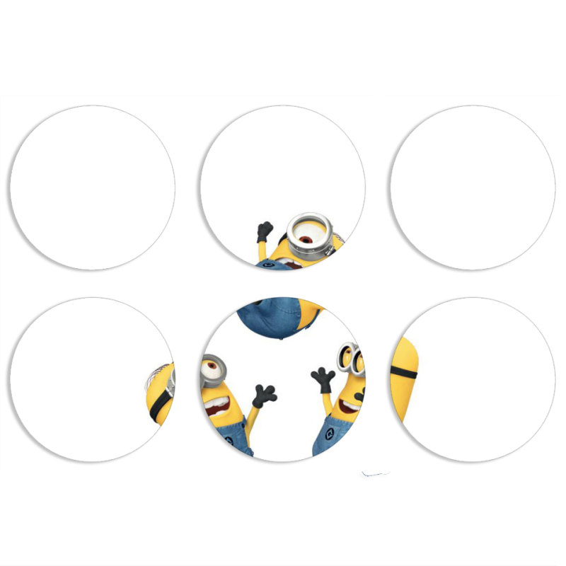 Магнитные фотопазлы круги d55 набор 6 штук 