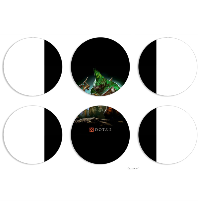 Магнитные фотопазлы круги d55 набор 6 штук 