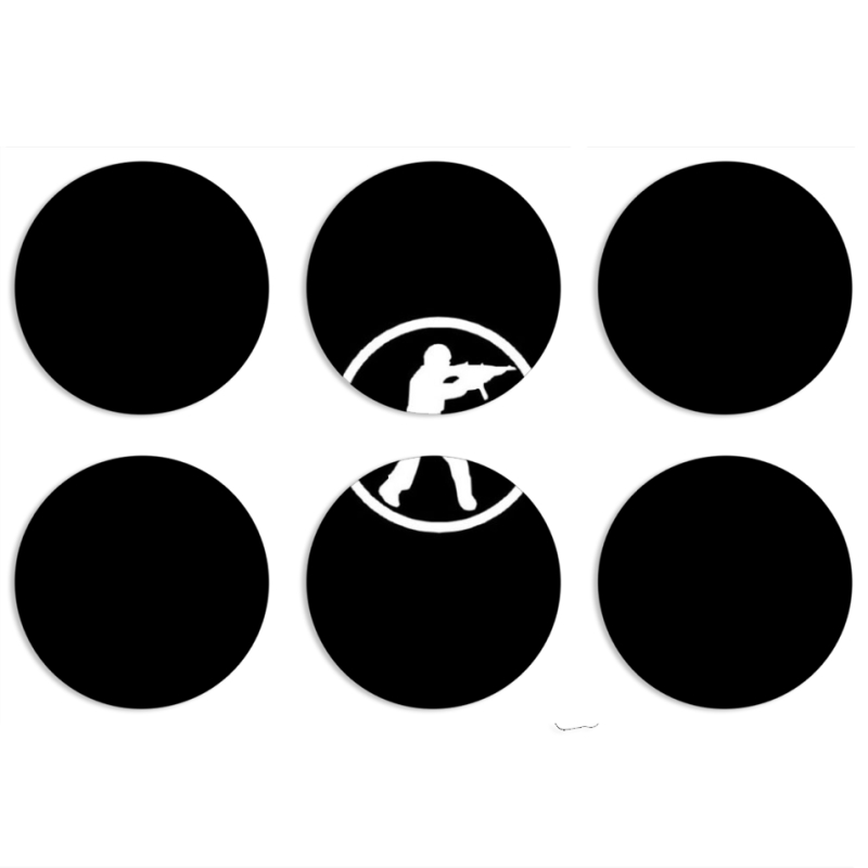 Магнитные фотопазлы круги d55 набор 6 штук 