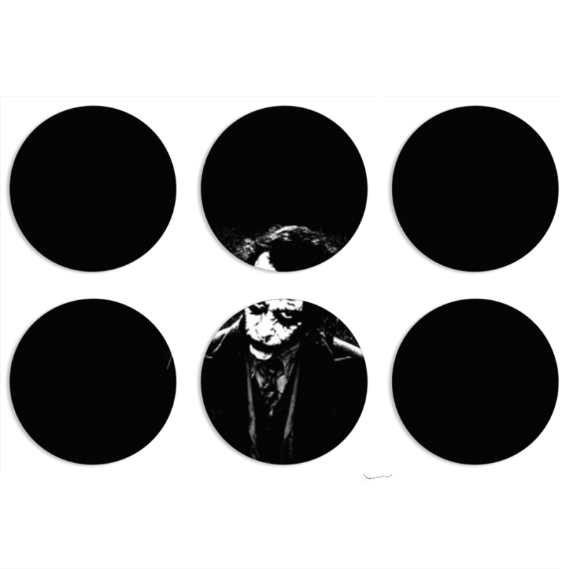 Магнитные фотопазлы круги d55 набор 6 штук 