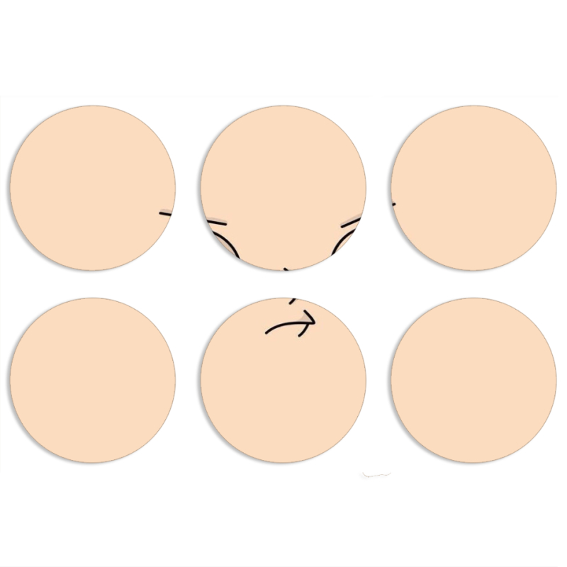Магнитные фотопазлы круги d55 набор 6 штук 