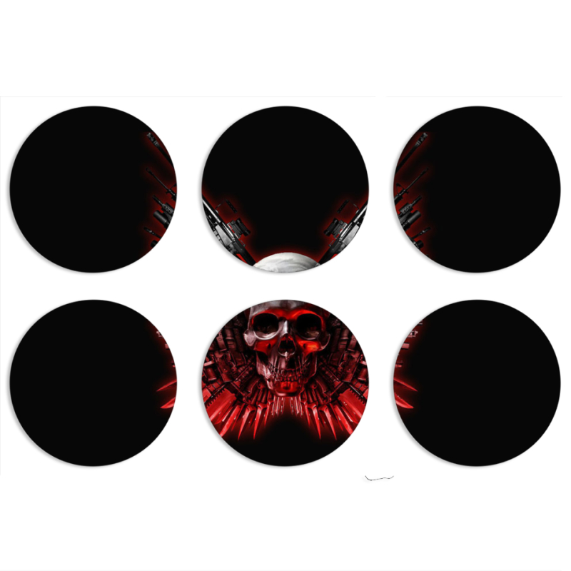 Магнитные фотопазлы круги d55 набор 6 штук 