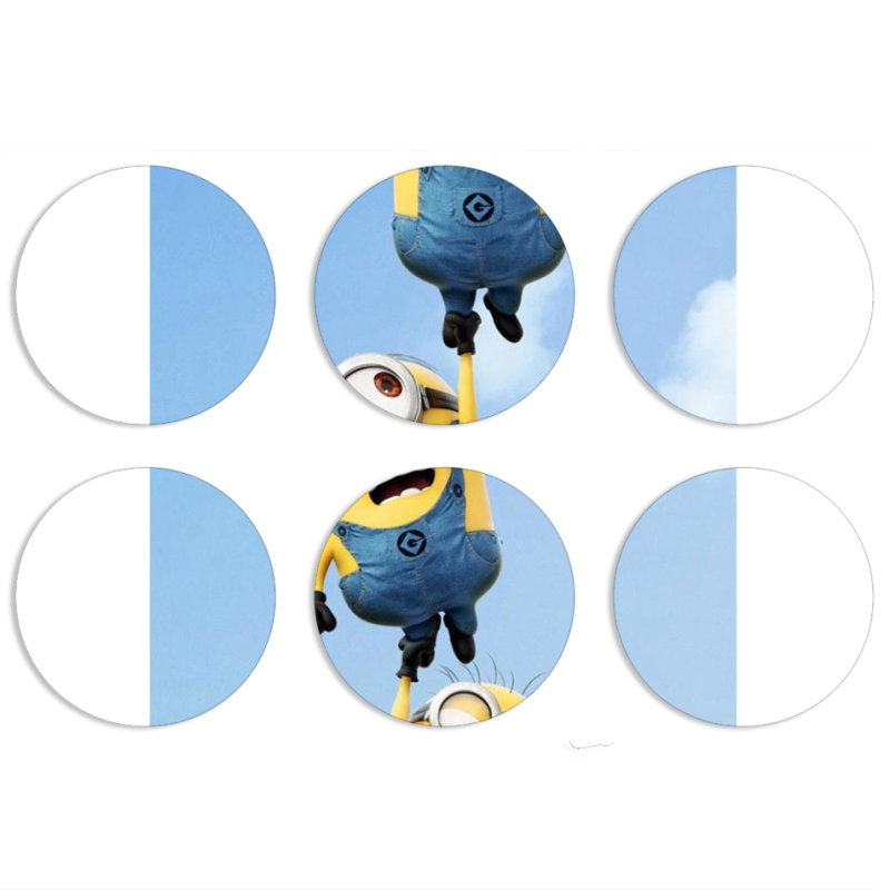 Магнитные фотопазлы круги d55 набор 6 штук 