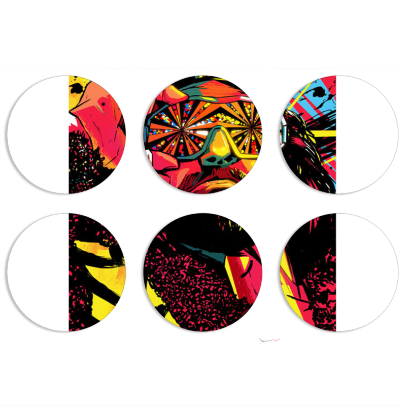 Магнитные фотопазлы круги d55 набор 6 штук 