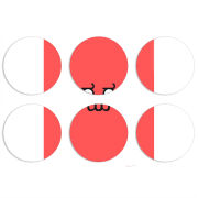 Магнитные фотопазлы круги d55 набор 6 штук 