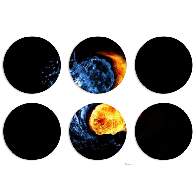 Магнитные фотопазлы круги d55 набор 6 штук 