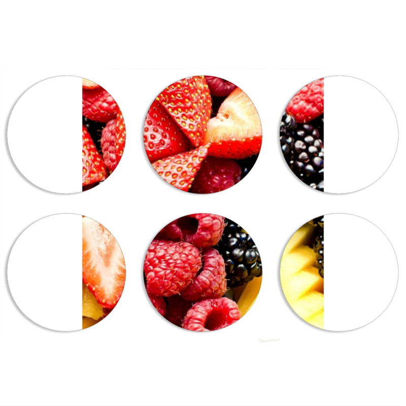 Магнитные фотопазлы круги d55 набор 6 штук 