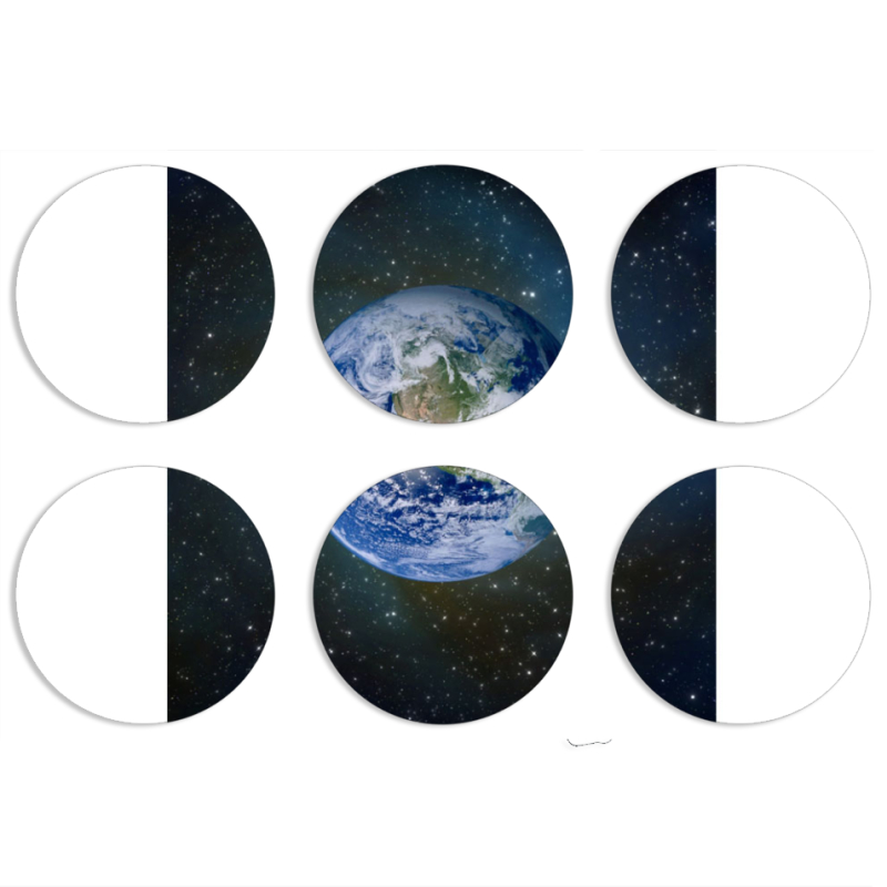 Магнитные фотопазлы круги d55 набор 6 штук 