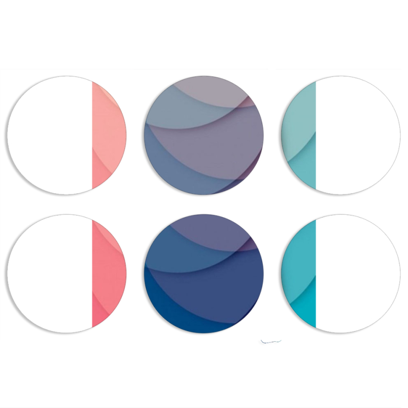 Магнитные фотопазлы круги d55 набор 6 штук 