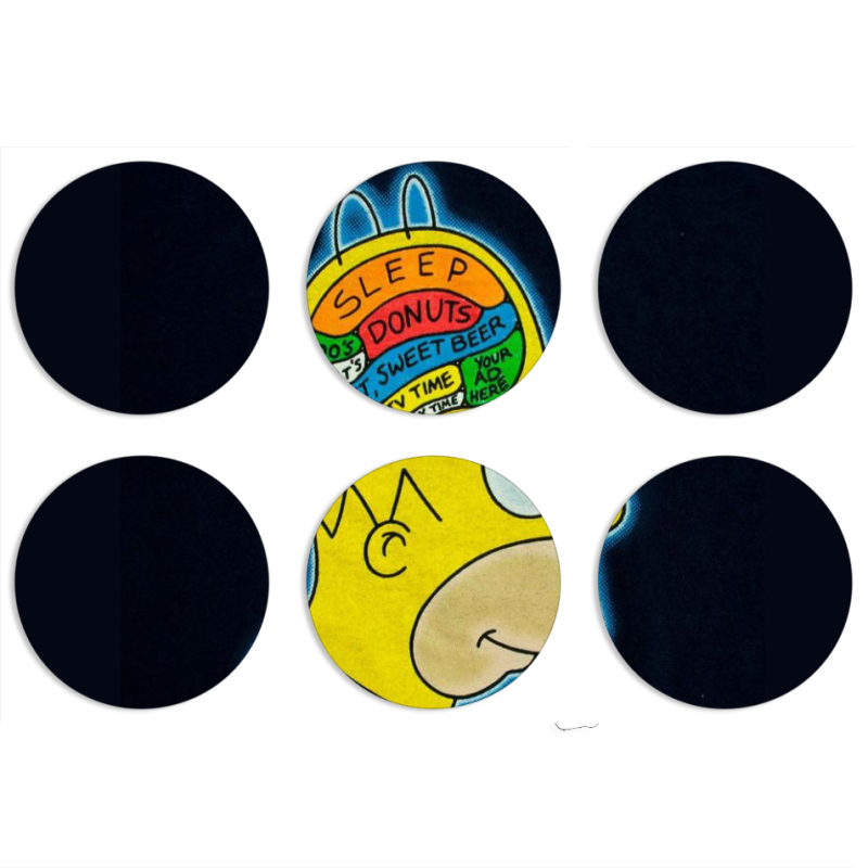 Магнитные фотопазлы круги d55 набор 6 штук 