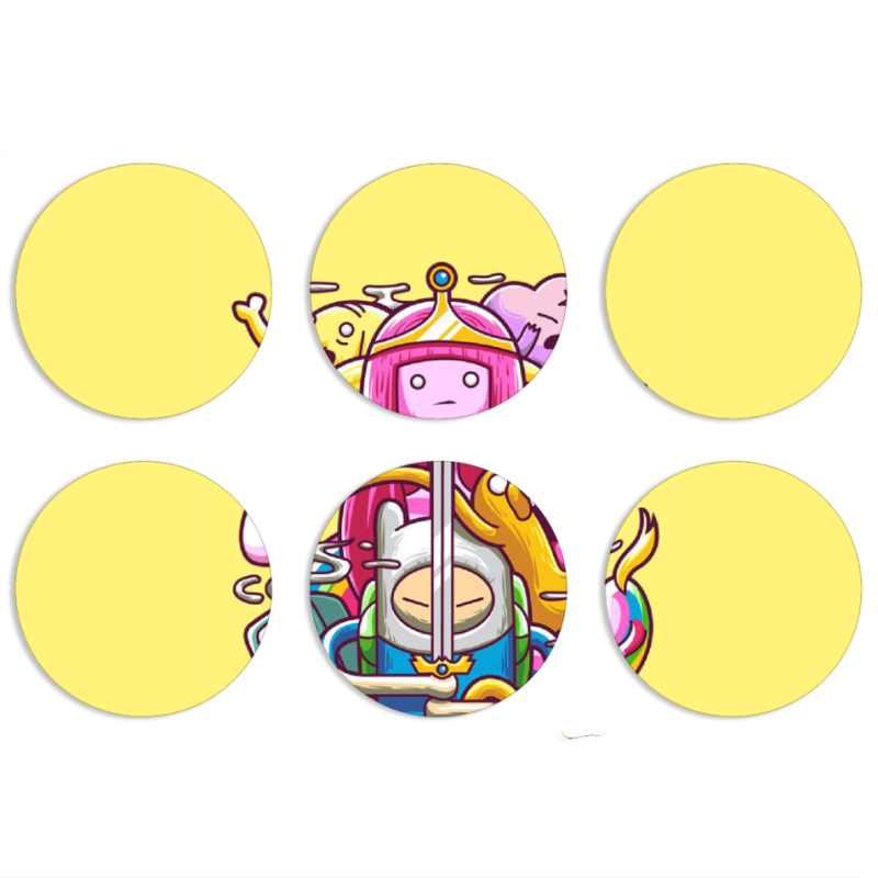 Магнитные фотопазлы круги d55 набор 6 штук 