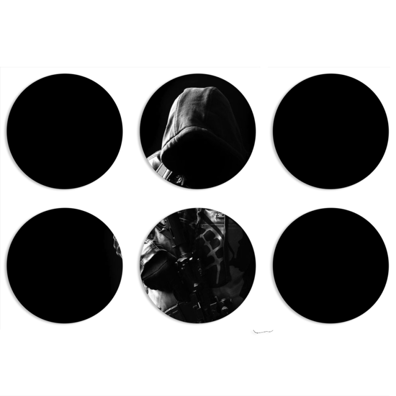 Магнитные фотопазлы круги d55 набор 6 штук 