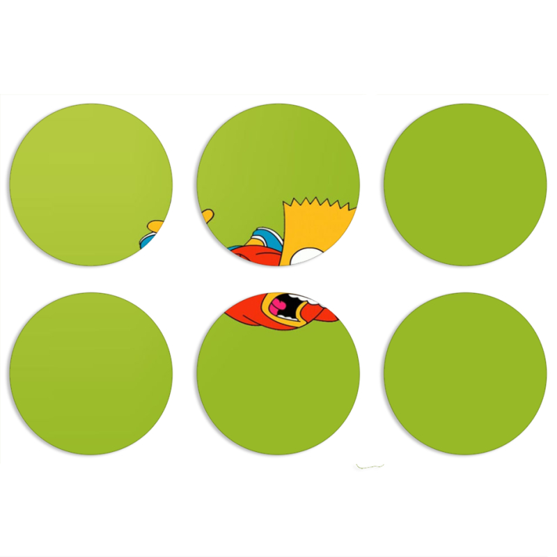 Магнитные фотопазлы круги d55 набор 6 штук 