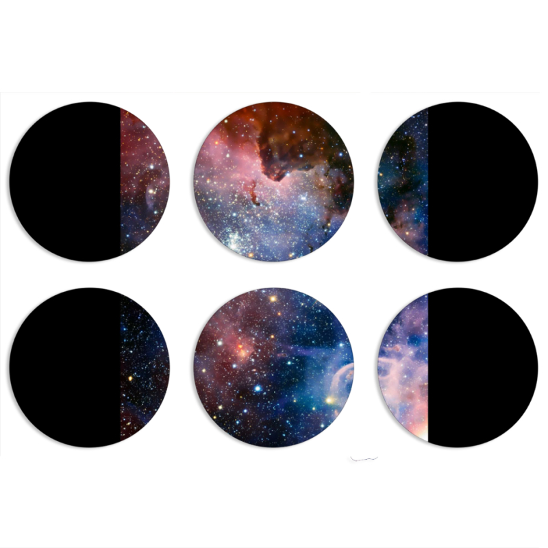 Магнитные фотопазлы круги d55 набор 6 штук 