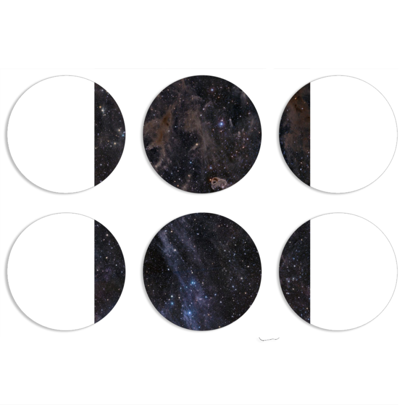 Магнитные фотопазлы круги d55 набор 6 штук 