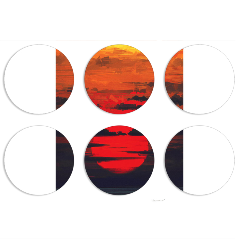 Магнитные фотопазлы круги d55 набор 6 штук Calm Before the Storm