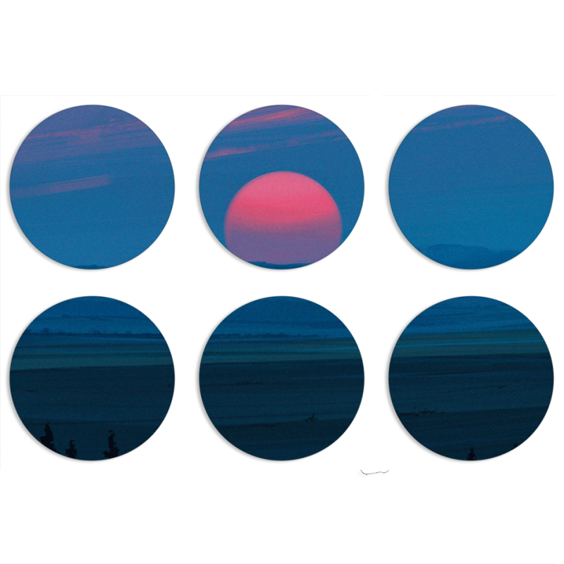 Магнитные фотопазлы круги d55 набор 6 штук Cold Red Light